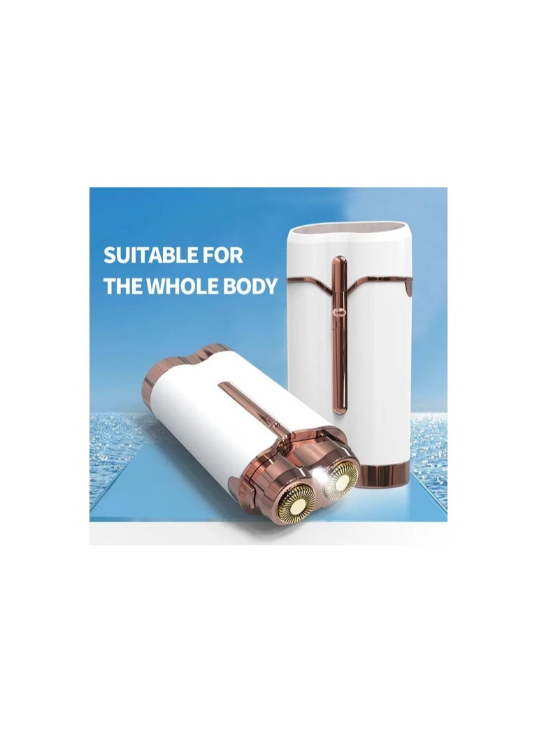 ماكينة إزالة شعر الوجه والجسم الصغيرة القابلة للشحن للسيدات – لون روز جولد لتنعيم لطيف ودقيق - Image 2